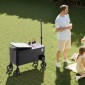 VEVOR 75,71 L Rolling Ice Chest Cart, με τηλεσκοπική λαβή 2 σταδίων και 2 περιστρεφόμενους τροχούς, φορητό τραπεζάκι Beach Patio Party Bar Cold Drink Beverage, Outdoor Park Cart on Wheels, Μαύρο