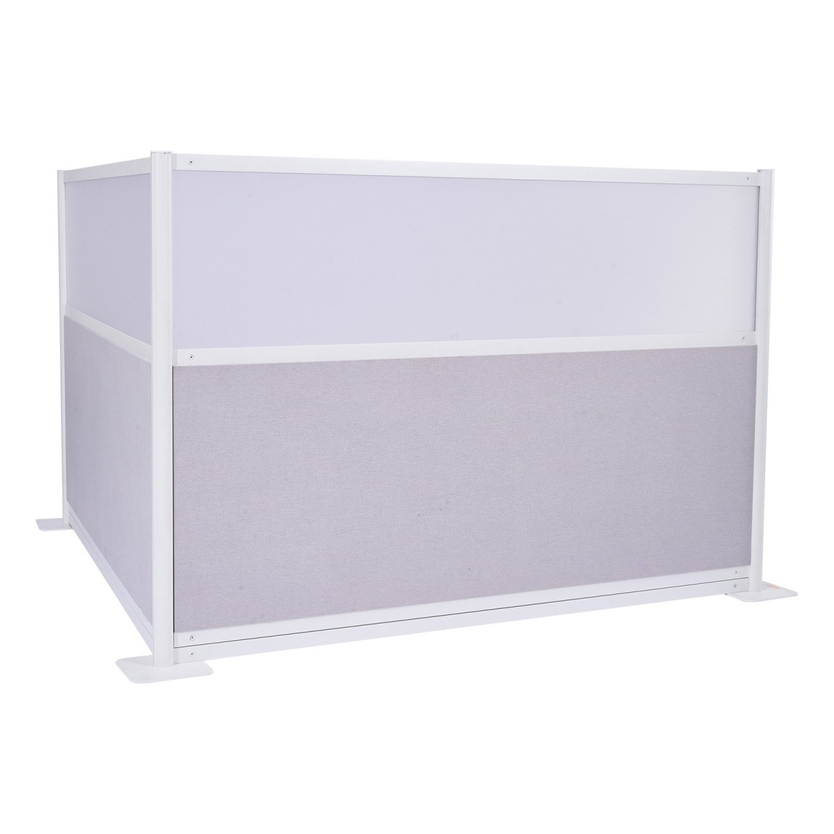 VEVOR Office Divider Privacy Partitions, 2-pack, 1,83m x 1,22m Room Divider Walls, PET Workstation Cubicle partition with frosted acrylic windows, Freestanding Privacy Panel for Office Library