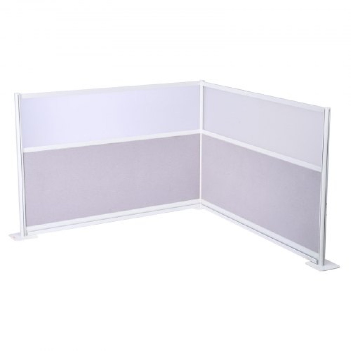 VEVOR Office Divider Privacy Partitions, 2-pack, 1,83m x 1,22m Room Divider Walls, PET Workstation Cubicle partition with frosted acrylic windows, Freestanding Privacy Panel for Office Library