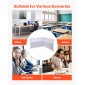 VEVOR Office Divider Privacy Partitions, 2-pack, 1,83m x 1,22m Room Divider Walls, PET Workstation Cubicle partition with frosted acrylic windows, Freestanding Privacy Panel for Office Library