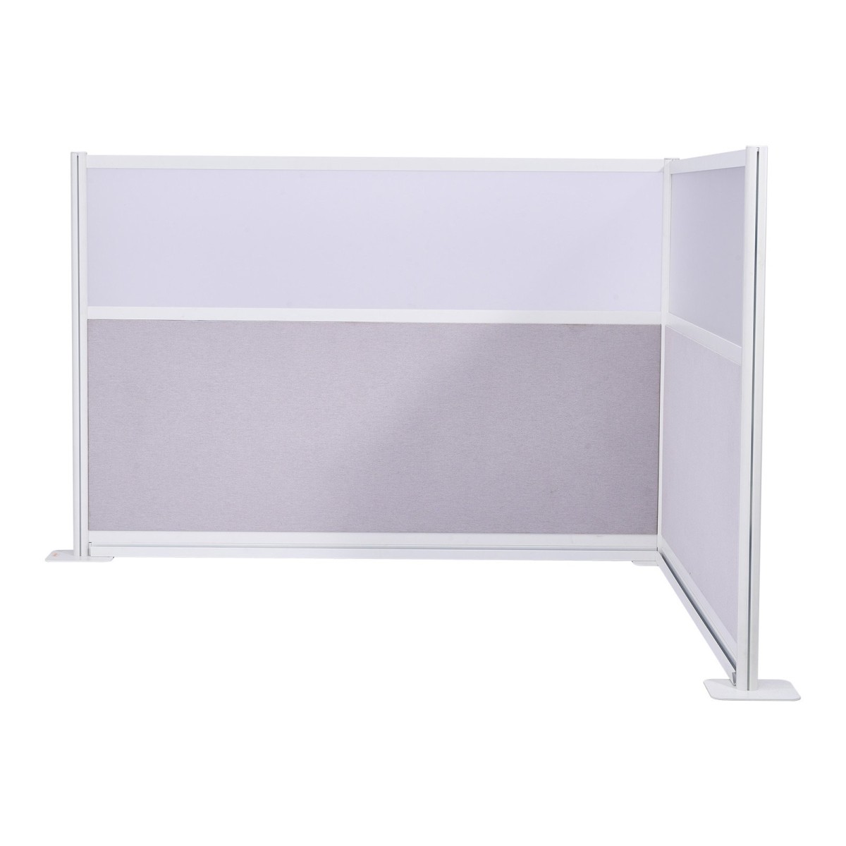 VEVOR Office Divider Privacy Partitions, 2-pack, 1,83m x 1,22m Room Divider Walls, PET Workstation Cubicle partition with frosted acrylic windows, Freestanding Privacy Panel for Office Library