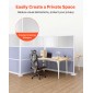 VEVOR Office Divider Privacy Partition, 1-Pack, 1778 x 1778 mm Modular Divider Wall Room, PET Workstation Cubicle partition with frosted windows, Freestanding Privacy Panel for Office Library