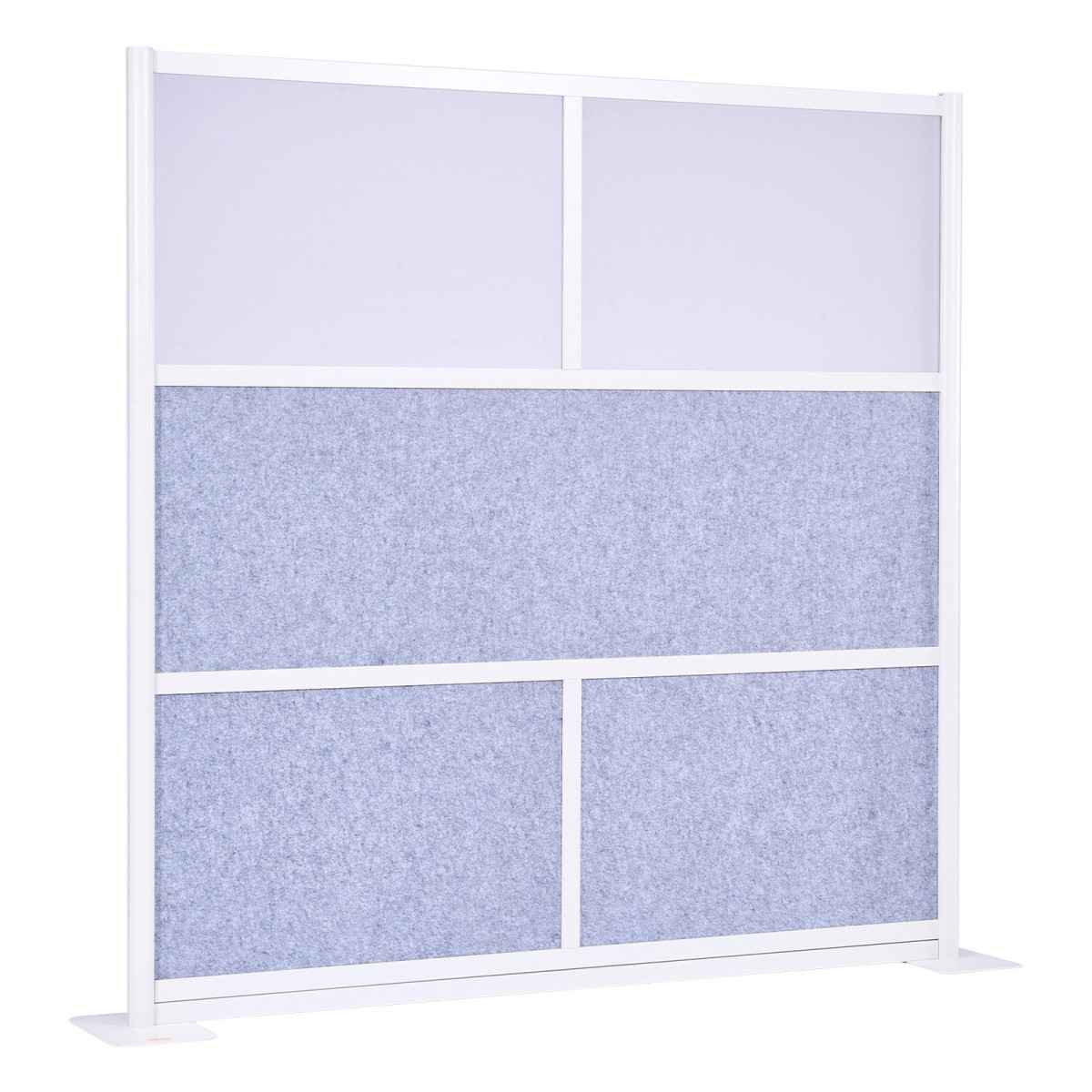 VEVOR Office Divider Privacy Partition, 1-Pack, 1778 x 1778 mm Modular Divider Wall Room, PET Workstation Cubicle partition with frosted windows, Freestanding Privacy Panel for Office Library
