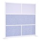 VEVOR Office Divider Privacy Partition, 1-Pack, 1778 x 1778 mm Modular Divider Wall Room, PET Workstation Cubicle partition with frosted windows, Freestanding Privacy Panel for Office Library