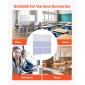 VEVOR Office Divider Privacy Partition, 1-Pack, 1778 x 1778 mm Modular Divider Wall Room, PET Workstation Cubicle partition with frosted windows, Freestanding Privacy Panel for Office Library