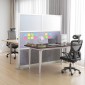 VEVOR Office Divider Privacy Partition, 1-Pack, 1778 x 1778 mm Modular Divider Wall Room, PET Workstation Cubicle partition with frosted windows, Freestanding Privacy Panel for Office Library