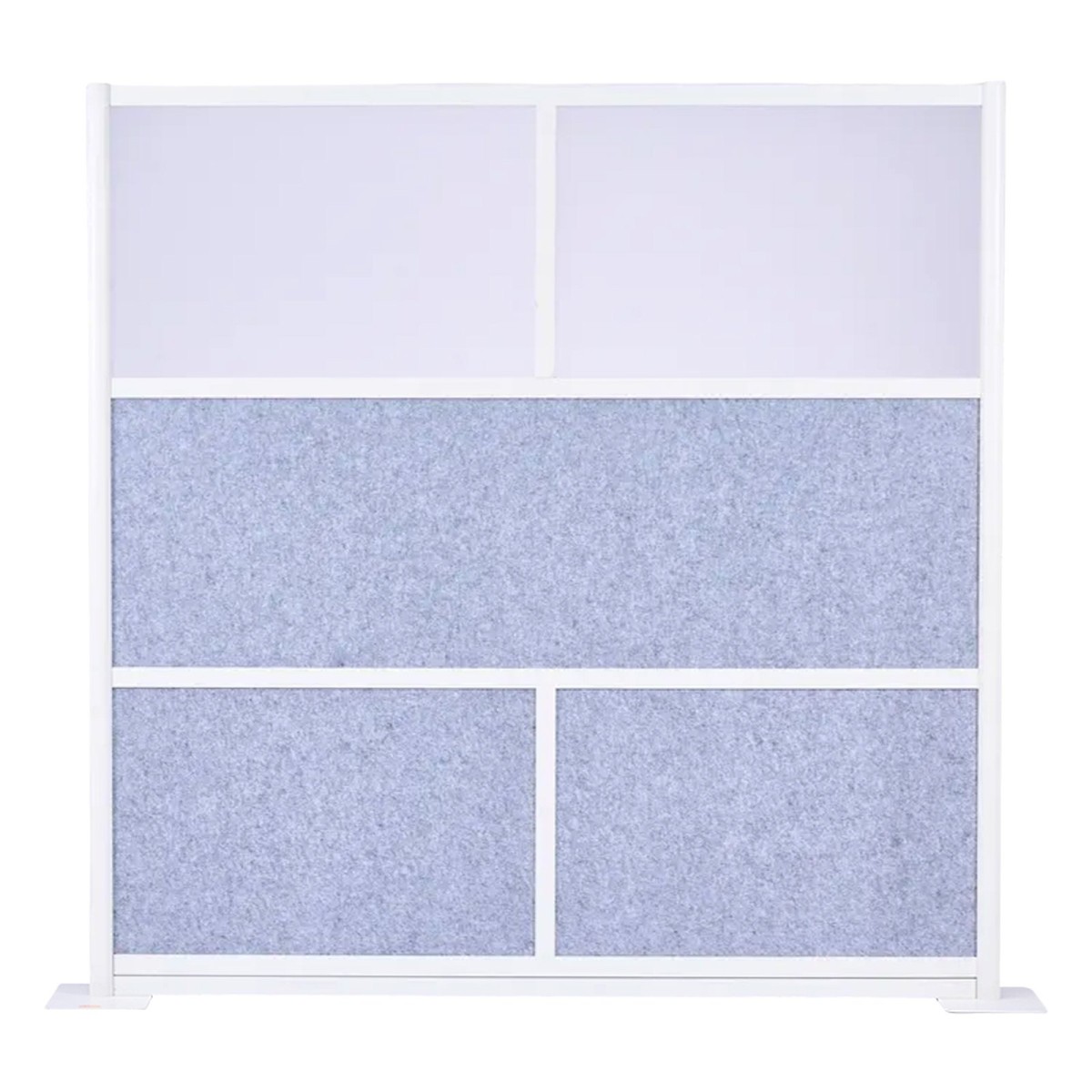 VEVOR Office Divider Privacy Partition, 1-Pack, 1778 x 1778 mm Modular Divider Wall Room, PET Workstation Cubicle partition with frosted windows, Freestanding Privacy Panel for Office Library