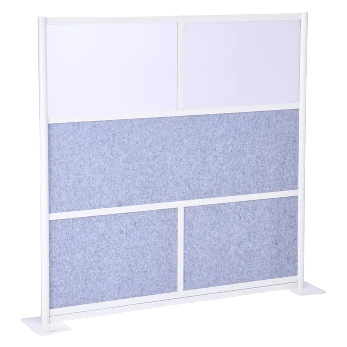 VEVOR Office Divider Privacy Partition, 1-Pack, 1778 x 1778 mm Modular Divider Wall Room, PET Workstation Cubicle partition with frosted windows, Freestanding Privacy Panel for Office Library