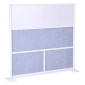 VEVOR Office Divider Privacy Partition, 1-Pack, 1778 x 1778 mm Modular Divider Wall Room, PET Workstation Cubicle partition with frosted windows, Freestanding Privacy Panel for Office Library