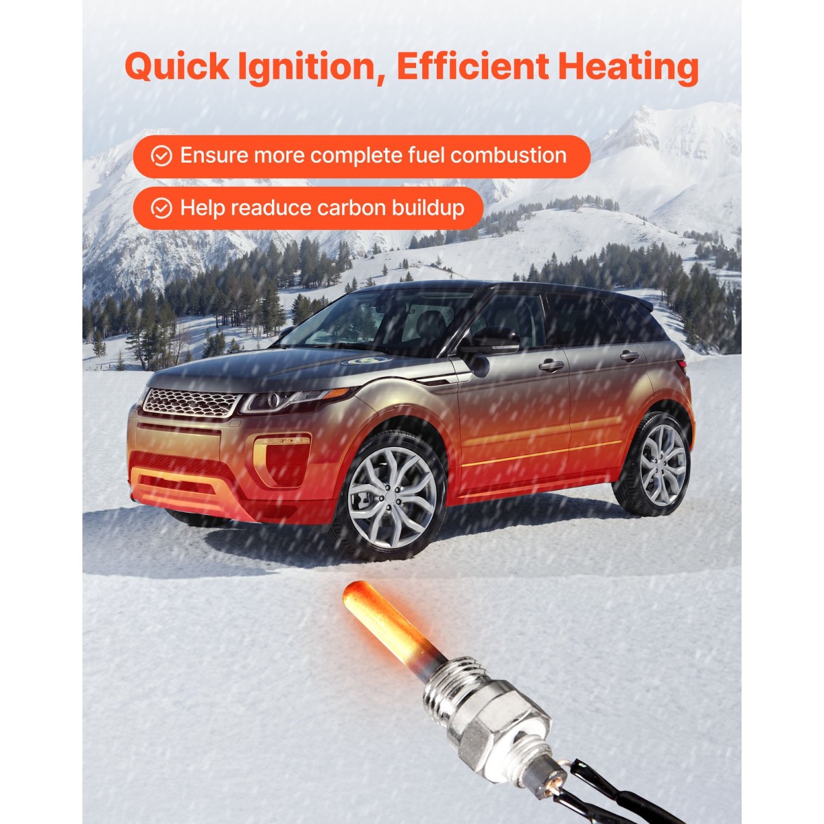 VEVOR 8V Glow Plug Repair Kit, Parking Diesel Heater Glow Ignition Plug Kit with Atomization Mesh, Συμβατό με μοντέλα 2KW 5KW 8KW Diesel Heater Heaters, Diesel Heaters Accessories for Car Truck Boat