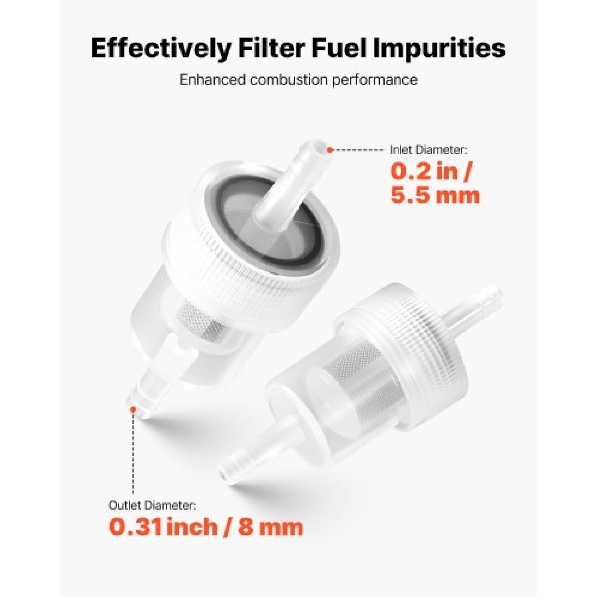 VEVOR Fuel Hose Line Kit, 5000mm Diesel Heater Fuel Line Kit, Replaceable Heater Parking Heater Fuels Lines with Lines Filters Clips & Hoses, Tank Diesel Heater Accessories for 2KW 5KW 8KW Heaters
