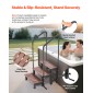 VEVOR Hot Tub Step με κουπαστή, 3-Step Spa εξωτερικές σκάλες, Heavy Duty 640,1 mm πλάτος πάνω από το έδαφος/φουσκωτή σκάλα πισίνας με χωρητικότητα 249,5 kg, πολλαπλή χρήση για βεράντα, βεράντα, κατάστρωμα, ρυμουλκούμενα