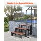VEVOR Hot Tub Step με κουπαστή, 3-Step Spa εξωτερικές σκάλες, Heavy Duty 640,1 mm πλάτος πάνω από το έδαφος/φουσκωτή σκάλα πισίνας με χωρητικότητα 249,5 kg, πολλαπλή χρήση για βεράντα, βεράντα, κατάστρωμα, ρυμουλκούμενα