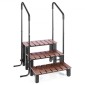 VEVOR Hot Tub Step με κουπαστή, 3-Step Spa εξωτερικές σκάλες, Heavy Duty 640,1 mm πλάτος πάνω από το έδαφος/φουσκωτή σκάλα πισίνας με χωρητικότητα 249,5 kg, πολλαπλή χρήση για βεράντα, βεράντα, κατάστρωμα, ρυμουλκούμενα