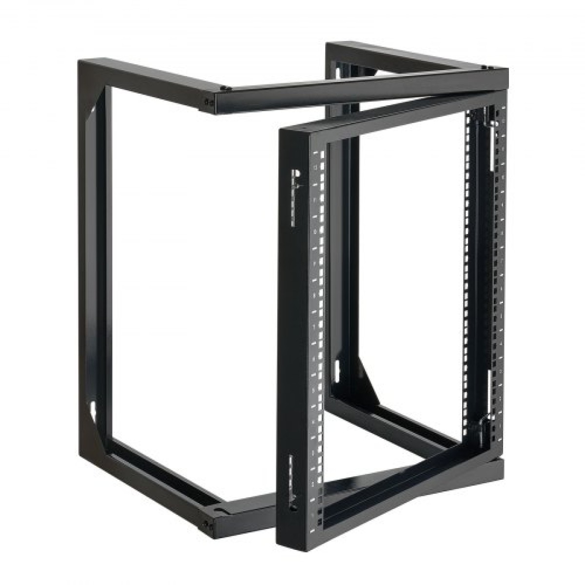 Βάση διακομιστή VEVOR 12U Wall Mount, 68,04 kg Μέγιστη χωρητικότητα φορτίου, Open Frame Network Rack με 180 Degrees Gate Swing Door, Carbon Steel, Ιδανικό για Εξοπλισμό Δικτύου Πληροφορικής & Συσκευές AV Διακομιστής υπολογιστή, Μαύρο