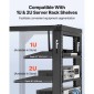 Βάση διακομιστή VEVOR 12U Wall Mount, 68,04 kg Μέγιστη χωρητικότητα φορτίου, Open Frame Network Rack με 180 Degrees Gate Swing Door, Carbon Steel, Ιδανικό για Εξοπλισμό Δικτύου Πληροφορικής & Συσκευές AV Διακομιστής υπολογιστή, Μαύρο