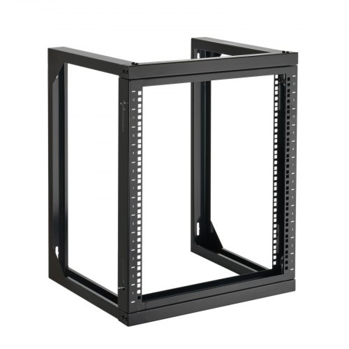 Βάση διακομιστή VEVOR 12U Wall Mount, 68,04 kg Μέγιστη χωρητικότητα φορτίου, Open Frame Network Rack με 180 Degrees Gate Swing Door, Carbon Steel, Ιδανικό για Εξοπλισμό Δικτύου Πληροφορικής & Συσκευές AV Διακομιστής υπολογιστή, Μαύρο