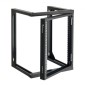 Βάση διακομιστή VEVOR 12U Wall Mount, 68,04 kg Μέγιστη χωρητικότητα φορτίου, Open Frame Network Rack με 180 Degrees Gate Swing Door, Carbon Steel, Ιδανικό για Εξοπλισμό Δικτύου Πληροφορικής & Συσκευές AV Διακομιστής υπολογιστή, Μαύρο