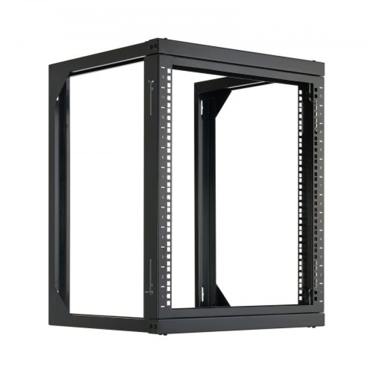 Βάση διακομιστή VEVOR 12U Wall Mount, 68,04 kg Μέγιστη χωρητικότητα φορτίου, Open Frame Network Rack με 180 Degrees Gate Swing Door, Carbon Steel, Ιδανικό για Εξοπλισμό Δικτύου Πληροφορικής & Συσκευές AV Διακομιστής υπολογιστή, Μαύρο