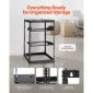 VEVOR 16U Open Frame Network Rack, Βάθος 585 mm, Επίτοιχος ή Επιδαπέδιος Server Rack, Heavy Duty 4 Post, με αεριζόμενα ράφια & εξοπλισμό τοποθέτησης, χωράει όλο τον εξοπλισμό πληροφορικής δικτύωσης AV Gear