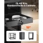 Συρτάρι βάσης VEVOR 2U Rack, 22,68 kg μέγιστο φέρον φορτίο, θήκη ντουλαπιού διακομιστή με δυνατότητα κλειδώματος, συρόμενο συρτάρι με κλείδωμα και οπές διαχείρισης καλωδίων, για εξοπλισμό δικτύου διακομιστή AV Rack ή περίβλημα ντουλαπιού