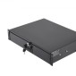 Συρτάρι βάσης VEVOR 2U Rack, 22,68 kg μέγιστο φέρον φορτίο, θήκη ντουλαπιού διακομιστή με δυνατότητα κλειδώματος, συρόμενο συρτάρι με κλείδωμα και οπές διαχείρισης καλωδίων, για εξοπλισμό δικτύου διακομιστή AV Rack ή περίβλημα ντουλαπιού