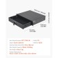 Συρτάρι βάσης VEVOR 2U Rack, 22,68 kg μέγιστο φέρον φορτίο, θήκη ντουλαπιού διακομιστή με δυνατότητα κλειδώματος, συρόμενο συρτάρι με κλείδωμα και οπές διαχείρισης καλωδίων, για εξοπλισμό δικτύου διακομιστή AV Rack ή περίβλημα ντουλαπιού