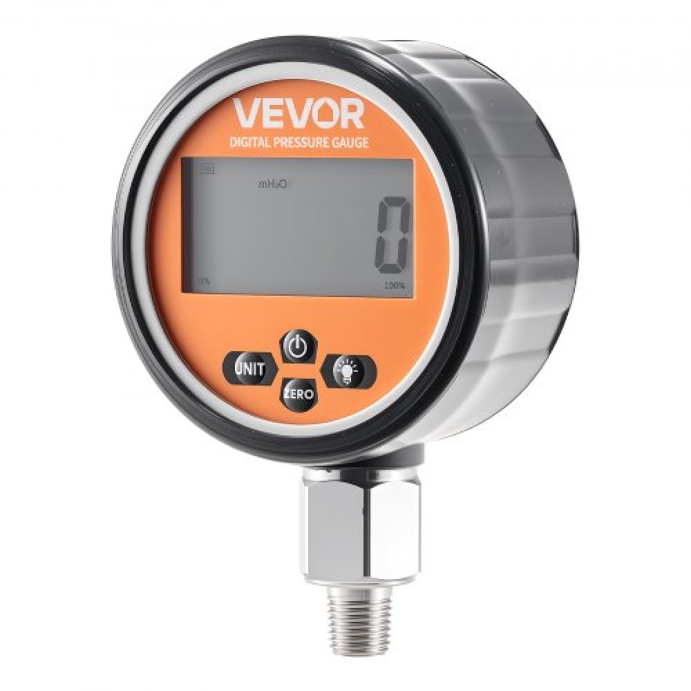 Ψηφιακός υδραυλικός μετρητής πίεσης VEVOR, 0-700 Bar (0-10000 PSI) Υδραυλικός αισθητήρας πίεσης, Δοκιμαστής μανόμετρου με είσοδο βάσης NPT για μηχανήματα κατασκευής εκσκαφέων, αδιάβροχο περίβλημα από ανοξείδωτο χάλυβα
