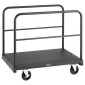 VEVOR Drywall Cart Dolly, 816 kg Χωρητικότητα φορτίου, 2-σε-1 Καροτσάκι φορτηγού από ατσάλινο πάνελ με περιστρεφόμενους τροχούς 12,5 mm, φορτηγό πλατφόρμας 91,4 x 61 cm με 4 πλαϊνές κουπαστές για εργοστάσιο, αποθήκη, γκαράζ, μαύρο