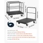 VEVOR Drywall Cart Dolly, 816 kg Χωρητικότητα φορτίου, 2-σε-1 Καροτσάκι φορτηγού από ατσάλινο πάνελ με περιστρεφόμενους τροχούς 12,5 mm, φορτηγό πλατφόρμας 91,4 x 61 cm με 4 πλαϊνές κουπαστές για εργοστάσιο, αποθήκη, γκαράζ, μαύρο