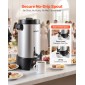 VEVOR Commercial Coffee Urn, 42 Cup 6,3L Dispenser ζεστού ροφήματος με βρύση χωρίς σταγόνες, καφετιέρα ταχείας παρασκευής 1190W, Αυτόματος έλεγχος θερμοκρασίας, για κέτερινγκ, πάρτι, εκκλησία & εστιατόριο