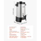 VEVOR Commercial Coffee Urn, 42 Cup 6,3L Dispenser ζεστού ροφήματος με βρύση χωρίς σταγόνες, καφετιέρα ταχείας παρασκευής 1190W, Αυτόματος έλεγχος θερμοκρασίας, για κέτερινγκ, πάρτι, εκκλησία & εστιατόριο