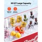 VEVOR 75,71 L Rolling Ice Chest, Χωράει έως και 50 μπουκάλια / 110 κουτάκια, φορητό αίθριο Party Bar Drink Cooler Cart με 4 περιστρεφόμενους τροχούς (2 με φρένα), τρόλεϊ ψύξης ποτών με ανοιχτήρι μπουκαλιών, κόκκινο