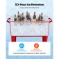 VEVOR 75,71 L Rolling Ice Chest, Χωράει έως και 50 μπουκάλια / 110 κουτάκια, φορητό αίθριο Party Bar Drink Cooler Cart με 4 περιστρεφόμενους τροχούς (2 με φρένα), τρόλεϊ ψύξης ποτών με ανοιχτήρι μπουκαλιών, κόκκινο