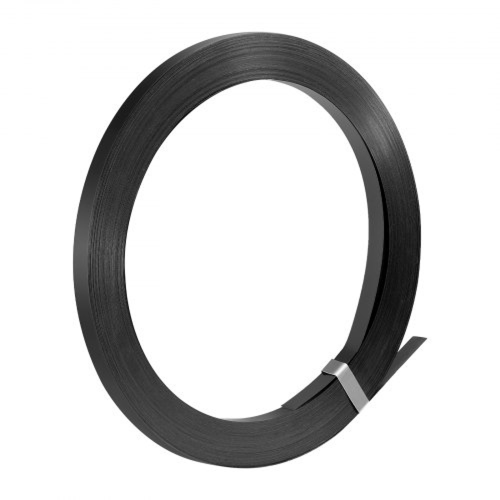 VEVOR Steel Strapping Coil, 19 mm x 0.55 mm x 91 m, Metal Strapping Banding Roll Withstands Harsh Environment, 775.6 kg Break Strength, Heavy Duty Banding Pallet Strap Coil for Pallet Packing