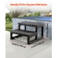 VEVOR Hot Tub Step, 2-Step Spa Outdoor Stairs, Heavy Duty 599,5 mm Πλάτος PP Πάνω από το έδαφος/Φουσκωτή σκάλα πισίνας με χωρητικότητα 145,2 kg, πολλαπλών χρήσεων για βεράντα, βεράντα, κατάστρωμα, κατασκηνώσεις, μαύρο