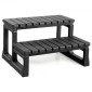 VEVOR Hot Tub Step, 2-Step Spa Outdoor Stairs, Heavy Duty 599,5 mm Πλάτος PP Πάνω από το έδαφος/Φουσκωτή σκάλα πισίνας με χωρητικότητα 145,2 kg, πολλαπλών χρήσεων για βεράντα, βεράντα, κατάστρωμα, κατασκηνώσεις, μαύρο