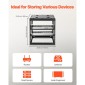 VEVOR 10U Open Frame Network Rack, Βάθος 585 mm, Επίτοιχος ή Επιδαπέδιος Server Rack, Heavy Duty 4 Post, με αεριζόμενα ράφια & εξοπλισμό στερέωσης, χωράει όλο τον εξοπλισμό πληροφορικής δικτύωσης AV Gear