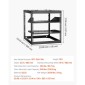 VEVOR 10U Open Frame Network Rack, Βάθος 585 mm, Επίτοιχος ή Επιδαπέδιος Server Rack, Heavy Duty 4 Post, με αεριζόμενα ράφια & εξοπλισμό στερέωσης, χωράει όλο τον εξοπλισμό πληροφορικής δικτύωσης AV Gear