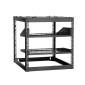 VEVOR 10U Open Frame Network Rack, Βάθος 585 mm, Επίτοιχος ή Επιδαπέδιος Server Rack, Heavy Duty 4 Post, με αεριζόμενα ράφια & εξοπλισμό στερέωσης, χωράει όλο τον εξοπλισμό πληροφορικής δικτύωσης AV Gear