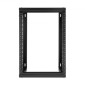 Βάση διακομιστή VEVOR 15U Wall Mount, 68,04 kg Μέγιστη χωρητικότητα φορτίου, Open Frame Network Rack με 180 Degrees Gate Swing Door, Carbon Steel, Ιδανικό για Εξοπλισμό Δικτύου Πληροφορικής & Συσκευές AV Διακομιστής υπολογιστή, Μαύρο