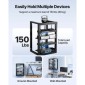 Βάση διακομιστή VEVOR 15U Wall Mount, 68,04 kg Μέγιστη χωρητικότητα φορτίου, Open Frame Network Rack με 180 Degrees Gate Swing Door, Carbon Steel, Ιδανικό για Εξοπλισμό Δικτύου Πληροφορικής & Συσκευές AV Διακομιστής υπολογιστή, Μαύρο