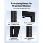 Βάση διακομιστή VEVOR 15U Wall Mount, 68,04 kg Μέγιστη χωρητικότητα φορτίου, Open Frame Network Rack με 180 Degrees Gate Swing Door, Carbon Steel, Ιδανικό για Εξοπλισμό Δικτύου Πληροφορικής & Συσκευές AV Διακομιστής υπολογιστή, Μαύρο