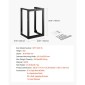 Βάση διακομιστή VEVOR 15U Wall Mount, 68,04 kg Μέγιστη χωρητικότητα φορτίου, Open Frame Network Rack με 180 Degrees Gate Swing Door, Carbon Steel, Ιδανικό για Εξοπλισμό Δικτύου Πληροφορικής & Συσκευές AV Διακομιστής υπολογιστή, Μαύρο