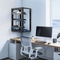 Βάση διακομιστή VEVOR 15U Wall Mount, 68,04 kg Μέγιστη χωρητικότητα φορτίου, Open Frame Network Rack με 180 Degrees Gate Swing Door, Carbon Steel, Ιδανικό για Εξοπλισμό Δικτύου Πληροφορικής & Συσκευές AV Διακομιστής υπολογιστή, Μαύρο