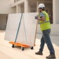 VEVOR Drywall Cart Dolly, χωρητικότητα φορτίου 816 kg, Dolly από ατσάλινο πάνελ με 4 περιστρεφόμενους τροχούς, ανθεκτικό και μακράς διαρκείας, καρότσι φορτηγού πάνελ με ιμάντα πρόσδεσης για κόντρα πλακέ, γυψοσανίδες, γυαλί, πορτοκαλί