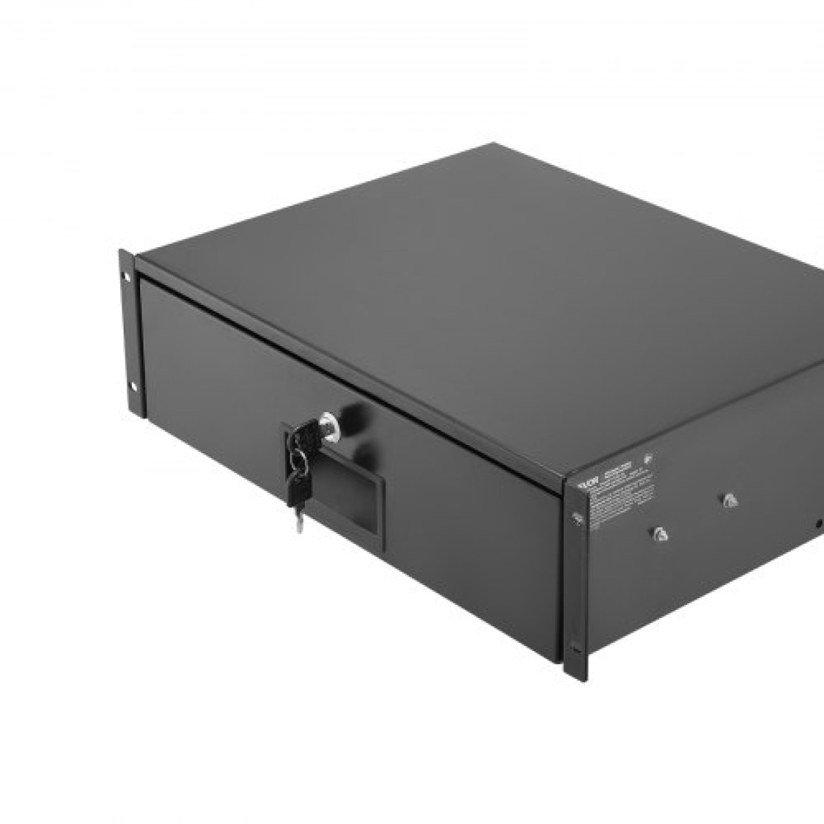 Συρτάρι VEVOR 3U Rack Mount, 22,68 kg Max Load-Bearing, Lockable Server Cabinet Case, συρόμενο συρτάρι με κλείδωμα και οπές διαχείρισης καλωδίων, για εξοπλισμό δικτύου διακομιστή AV Rack ή περίβλημα ντουλαπιού