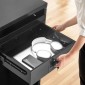 Συρτάρι VEVOR 3U Rack Mount, 22,68 kg Max Load-Bearing, Lockable Server Cabinet Case, συρόμενο συρτάρι με κλείδωμα και οπές διαχείρισης καλωδίων, για εξοπλισμό δικτύου διακομιστή AV Rack ή περίβλημα ντουλαπιού