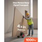 VEVOR Panel Dolly, χωρητικότητα φόρτωσης 453,6 kg, Μετακίνηση γυψοσανίδας με ελαστικούς τροχούς 25 cm για διαφορετικά εδάφη, ρυθμιζόμενο καρότσι πάνελ σφιγκτήρα για χαλύβδινα πάνελ, στρώμα, πόρτες και φύλλο γυψοσανίδας, μαύρο