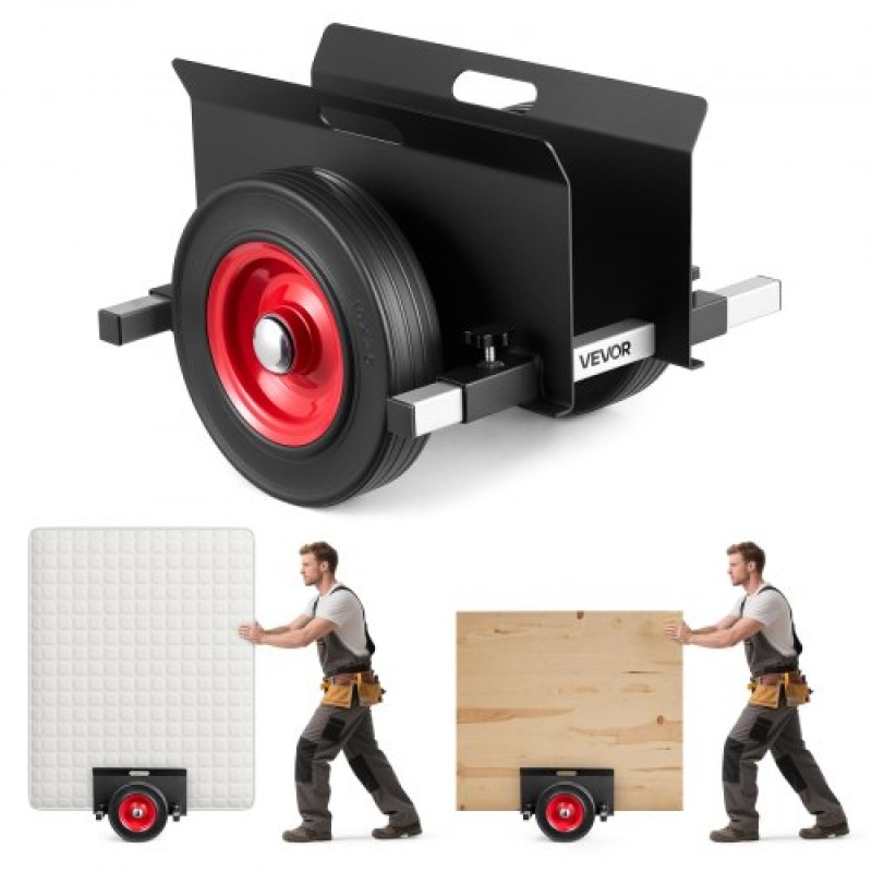 VEVOR Panel Dolly, χωρητικότητα φόρτωσης 453,6 kg, Μετακίνηση γυψοσανίδας με ελαστικούς τροχούς 25 cm για διαφορετικά εδάφη, ρυθμιζόμενο καρότσι πάνελ σφιγκτήρα για χαλύβδινα πάνελ, στρώμα, πόρτες και φύλλο γυψοσανίδας, μαύρο